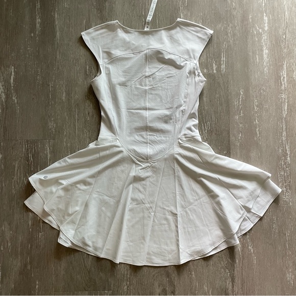 Sold Lululemon Everlux Mesh-Back Tennis Dress in White - Picture 6 of 9